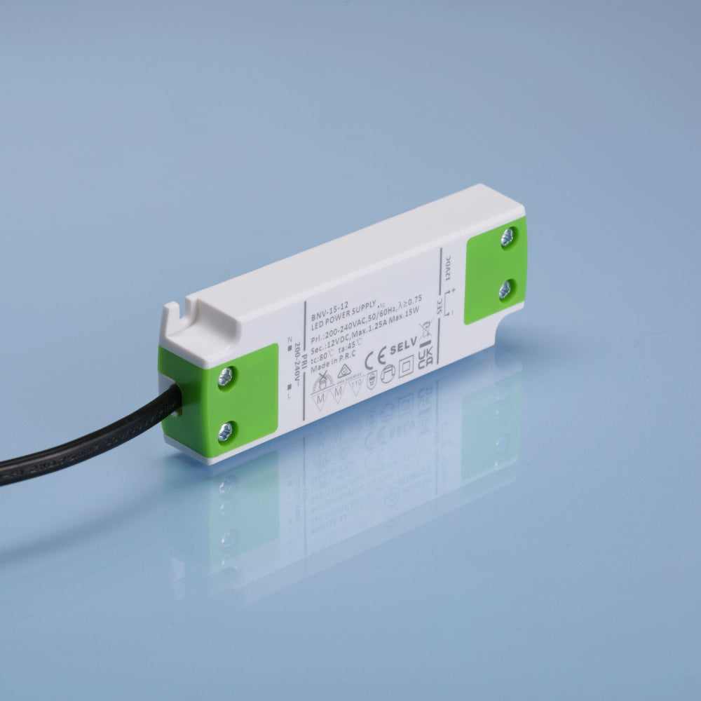 15W 12VDC Driver Transformer Power supply with flex and plug