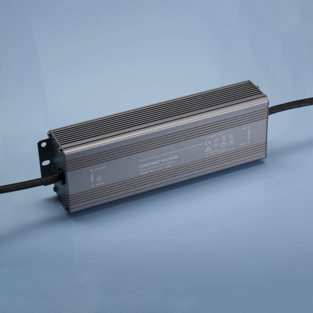 100W-12V-24V-dimmable-triac-LED-driver-Australia-metal-casing