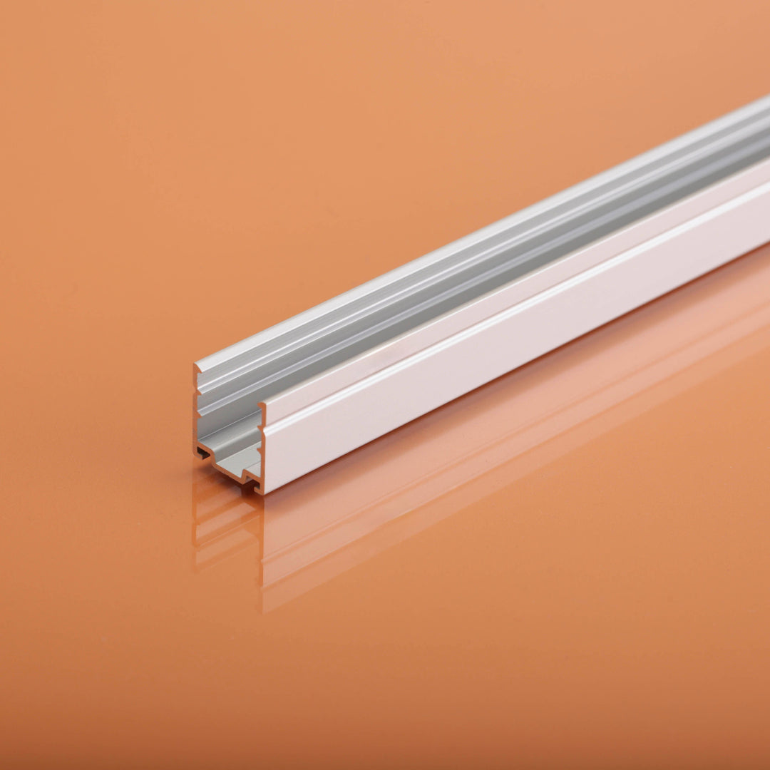 Metallic strip on a brown background
